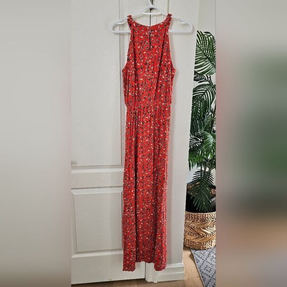 💝Elegant Red Floral Maxi Dress - Picture 3 of 3